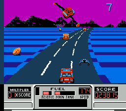 Ретро-игры - Road Blasters (NES) - аркадные гонки со стрельбой, портированные с Atari System 1